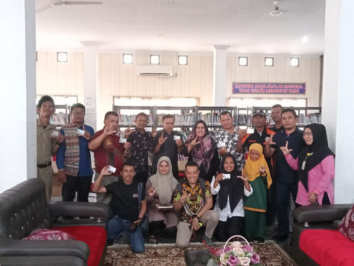 Dispersip Kampar Launching Kartu anggota pustaka terintegrasi dengan PERPUSNAS RI