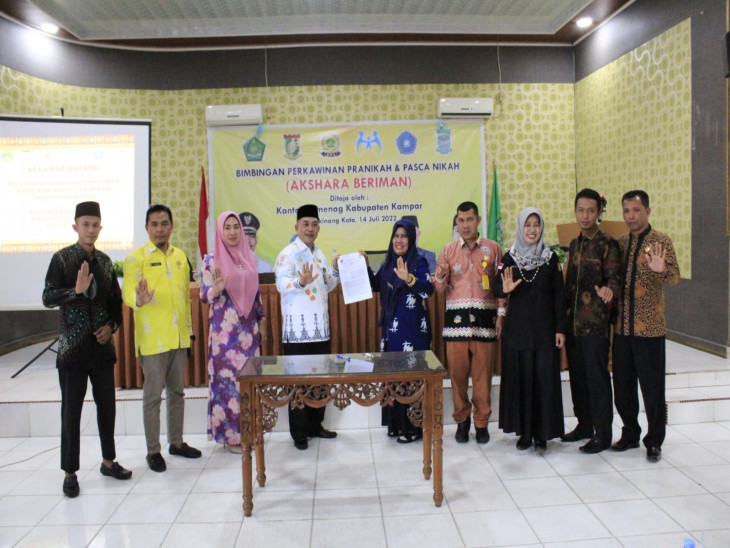 DISPERSIP Kampar lakukan MoU dengan Kemenag Kampar