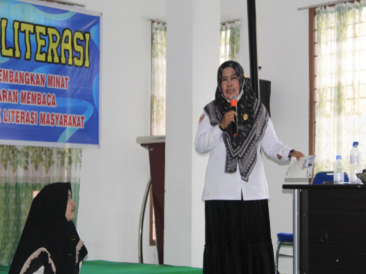 Nurhasani Terpilih pertama dalam berliterasi yang diadakan Dispersip Kampar