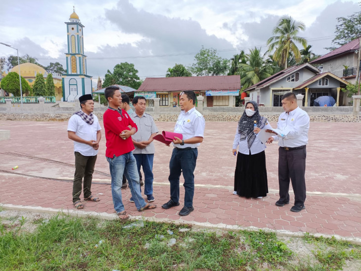 Nurhasani Tinjau Lokasi Pembangunan Pustaka Desa Pulau Godang