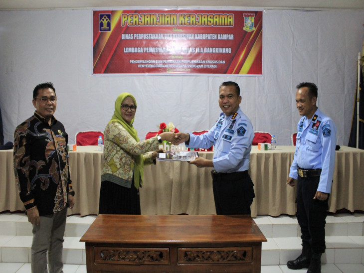 Dispersip Lakukan MOU dengan Lapas Kelas II A Bangkinang