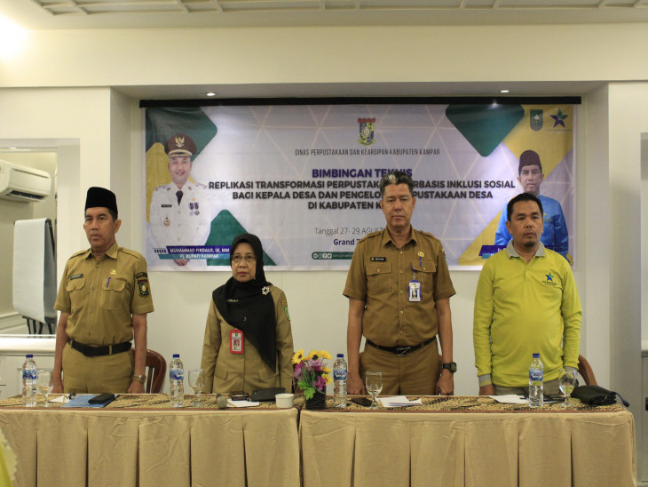 Dispersip Kampar Gelar Bimtek Replikasi TPBIS untuk Perpustakaan Desa