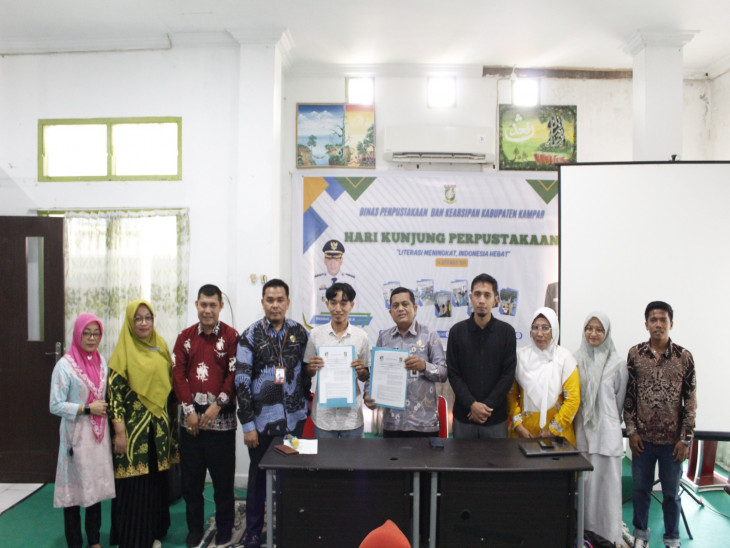 Dispersip Kampar Laksanakan Mou dengan HMI