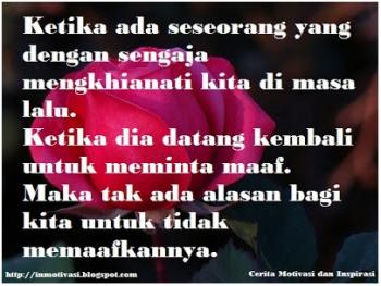 Maafkanlah orang yang telah menyakiti kita